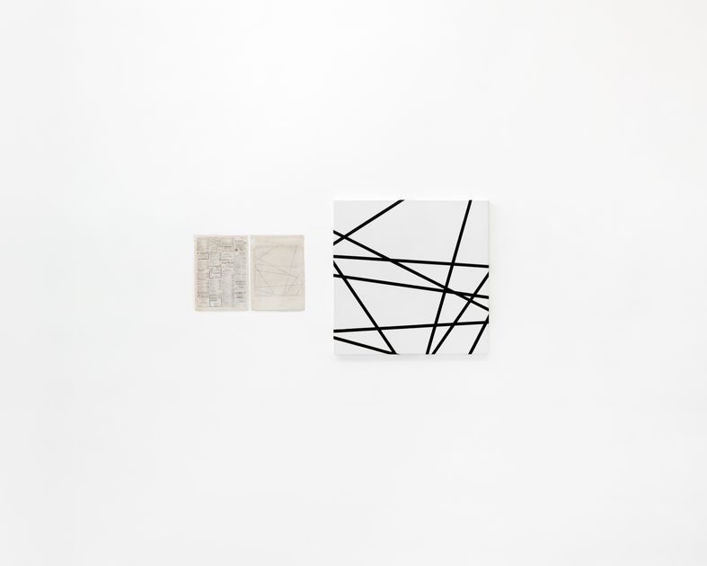 François Morellet, François Morellet, 10 lignes au hasard, 1975, FM44 | Artworks | Mennour