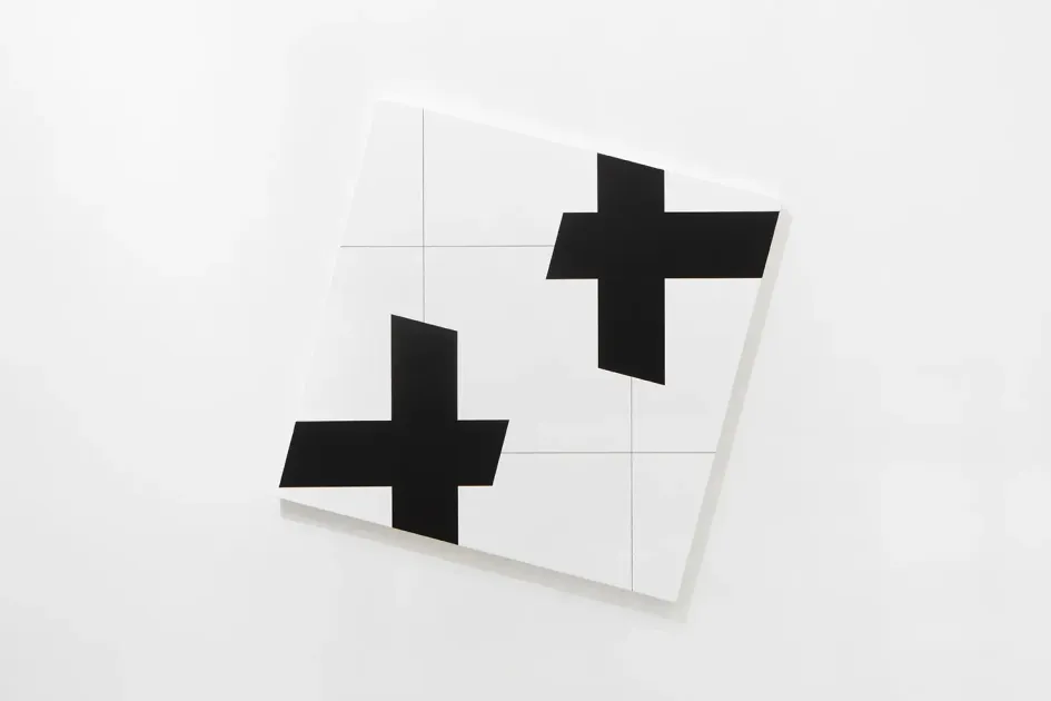 François Morellet, 2 trames (10°-100°) strip-teasing 4 fois n°3, 2008, FM364 | Artworks | Mennour by François Morellet