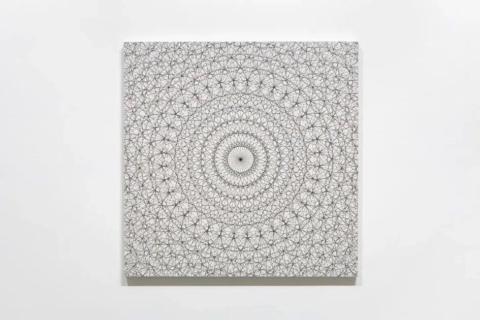 François Morellet, François Morellet, 36 trames de tirets pivotées au centre, 1960, FM398 | Artworks | Mennour