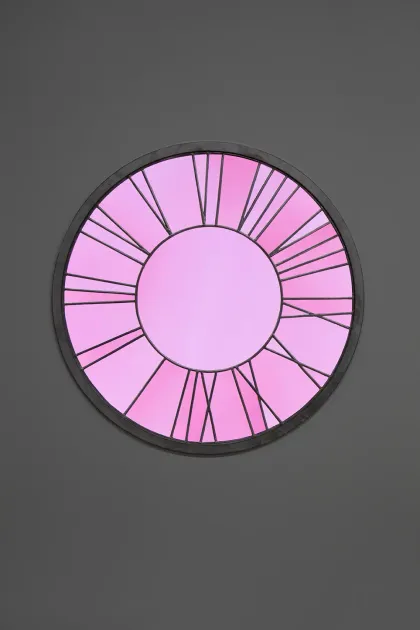 Ugo Rondinone, Ugo Rondinone, pink clock, 2024, UR395 | Artworks | Mennour