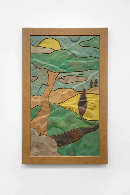 Neïl Beloufa, Neil Beloufa, Double standard: cypress on a hill from a countryside, 2024, NB128 | Artworks | Mennour