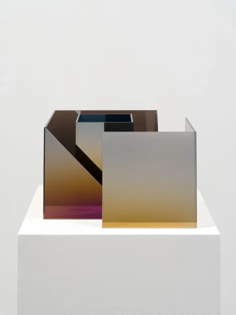 Larry Bell, Larry Bell, Deconstructed Cube SS with Square Duolith, 2020-2021, LAB2 | Artworks | Mennour