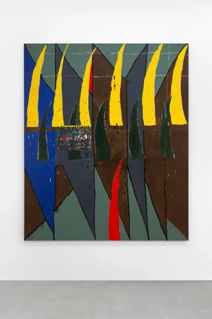 Matias Agafonovas, Matias Agafonovas, Butterfly knife layed on the grass, 2025, MA36 | Artworks | Mennour