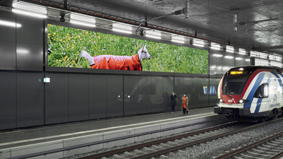 Installation view, Lancy-Bachet railway station - © Mennour