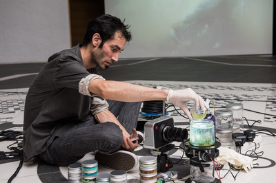 Hicham Berrada
View of the event « Performing the moon », exhibition « Sous la lune/Beneath the moon », LASALLE College of the Arts, Singapore, January 20th, 2016 - © &copy; Hicham Berrada
Photo. truphotos.com
Courtesy the artist; LASALLE College of the Arts, Singapore; kamel mennour, Paris/London, Mennour